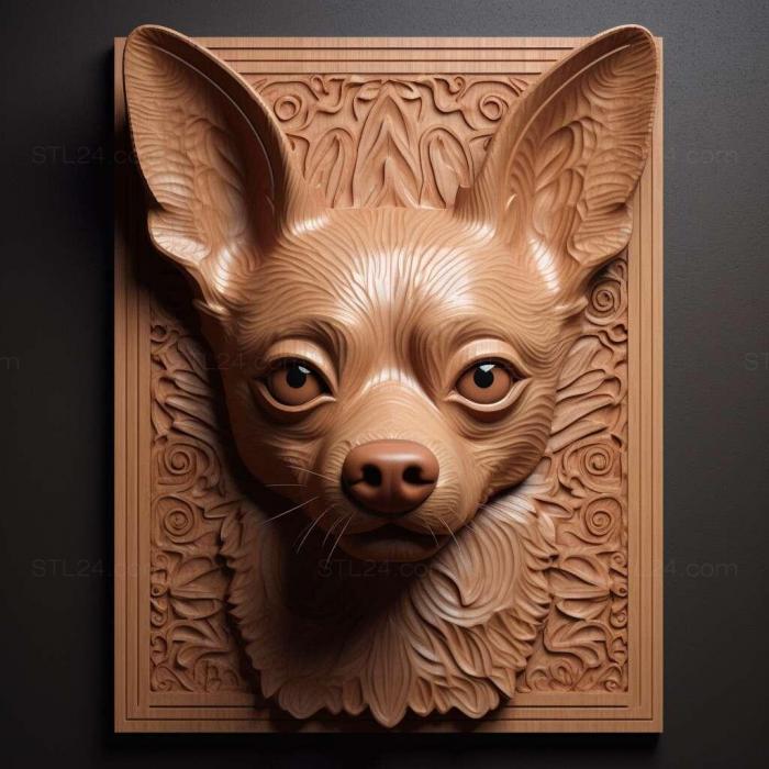 Nature and animals (Chihuahua dog 4, NATURE_3004) 3D models for cnc